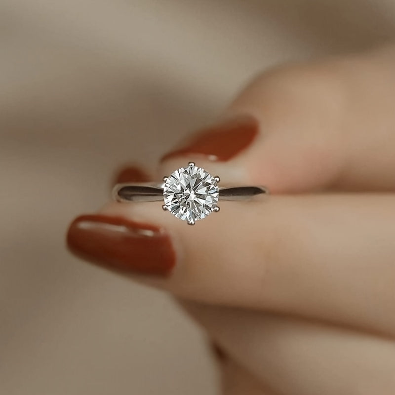 Classic 1/2/3/5ct Moissanite Ring