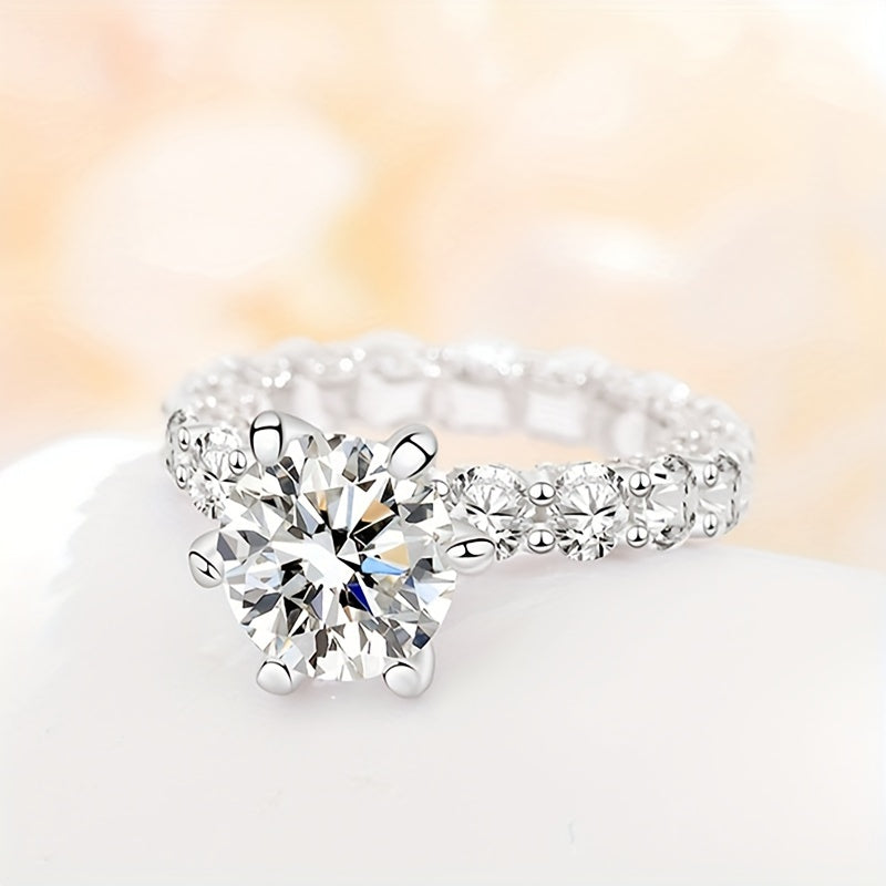 S925 4ct Moissanite Ring