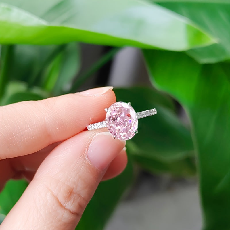 S925 2ct Oval Zirconia Ring