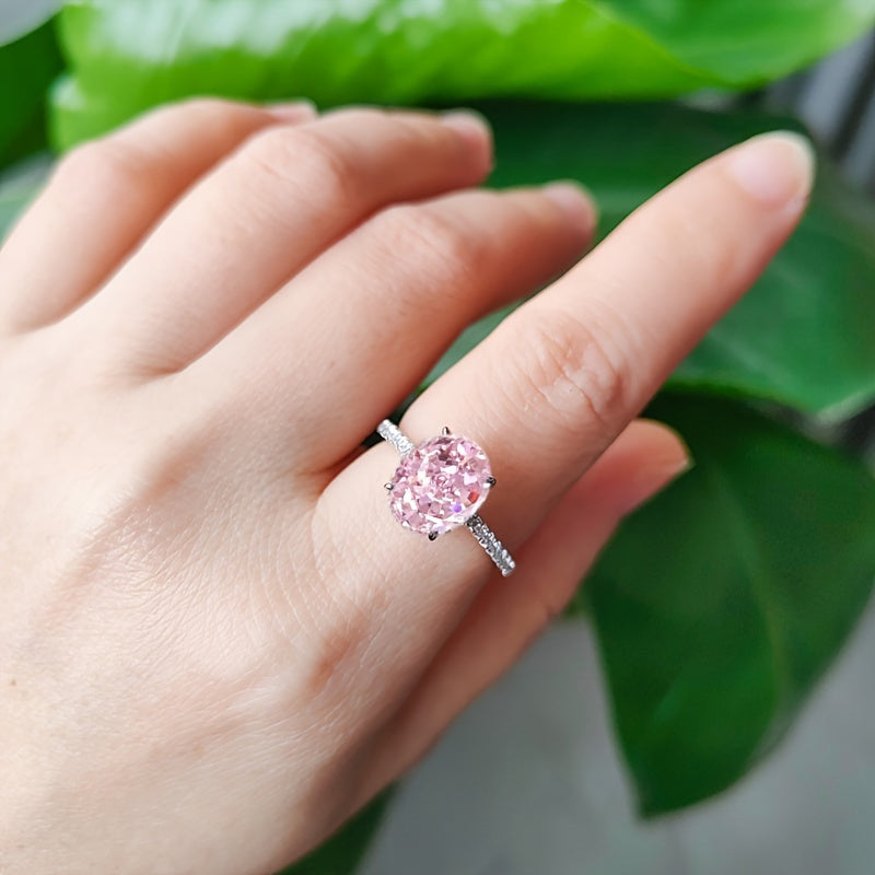 S925 2ct Oval Zirconia Ring