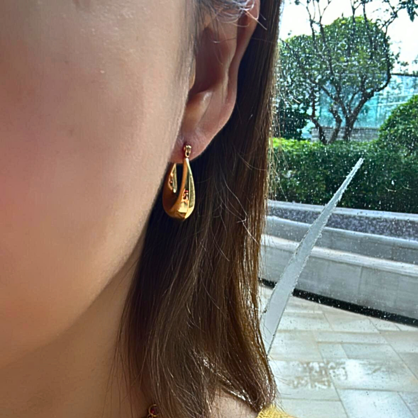 Modern U-Cuff Earrings 18K Gold-Plated