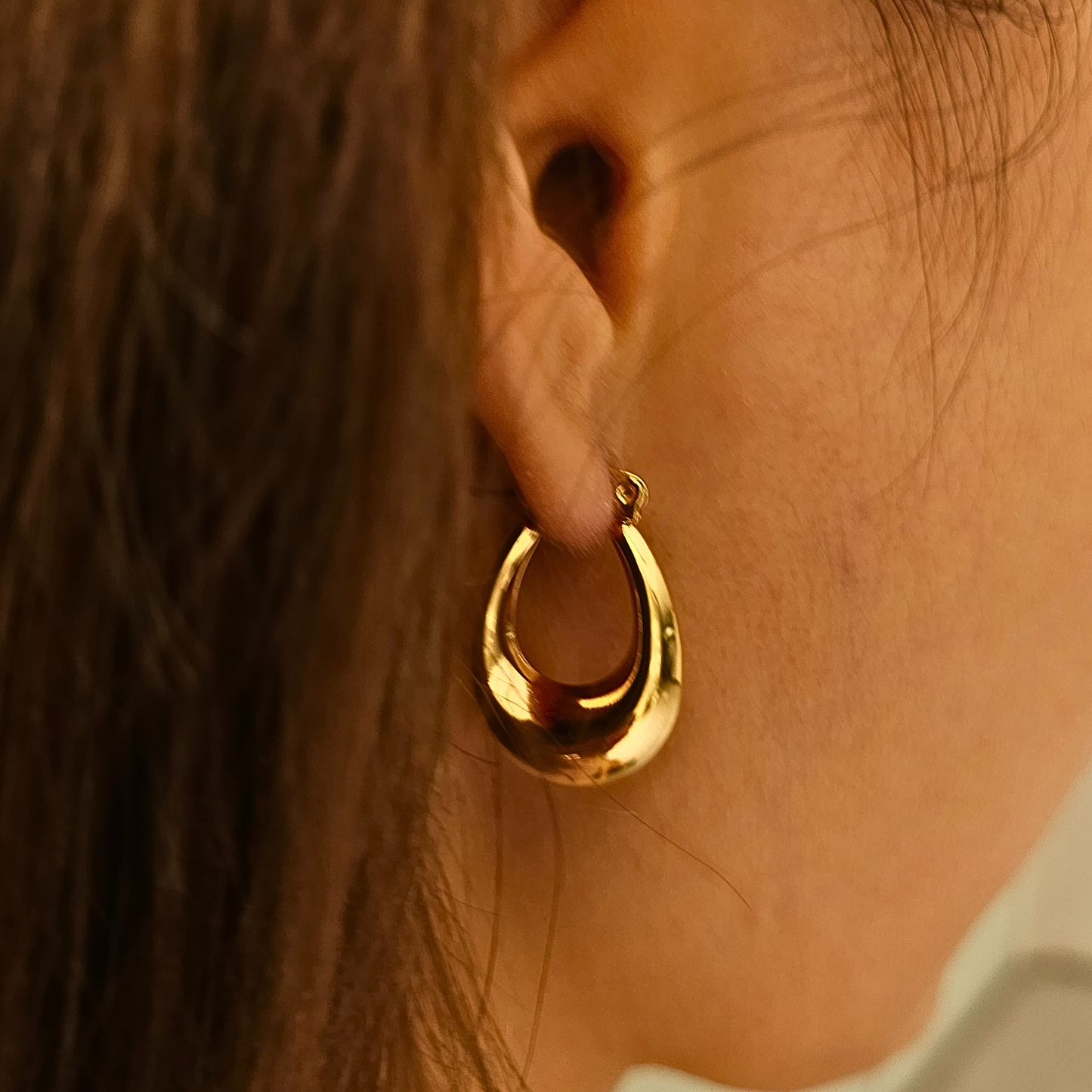 Modern U-Cuff Earrings 18K Gold-Plated