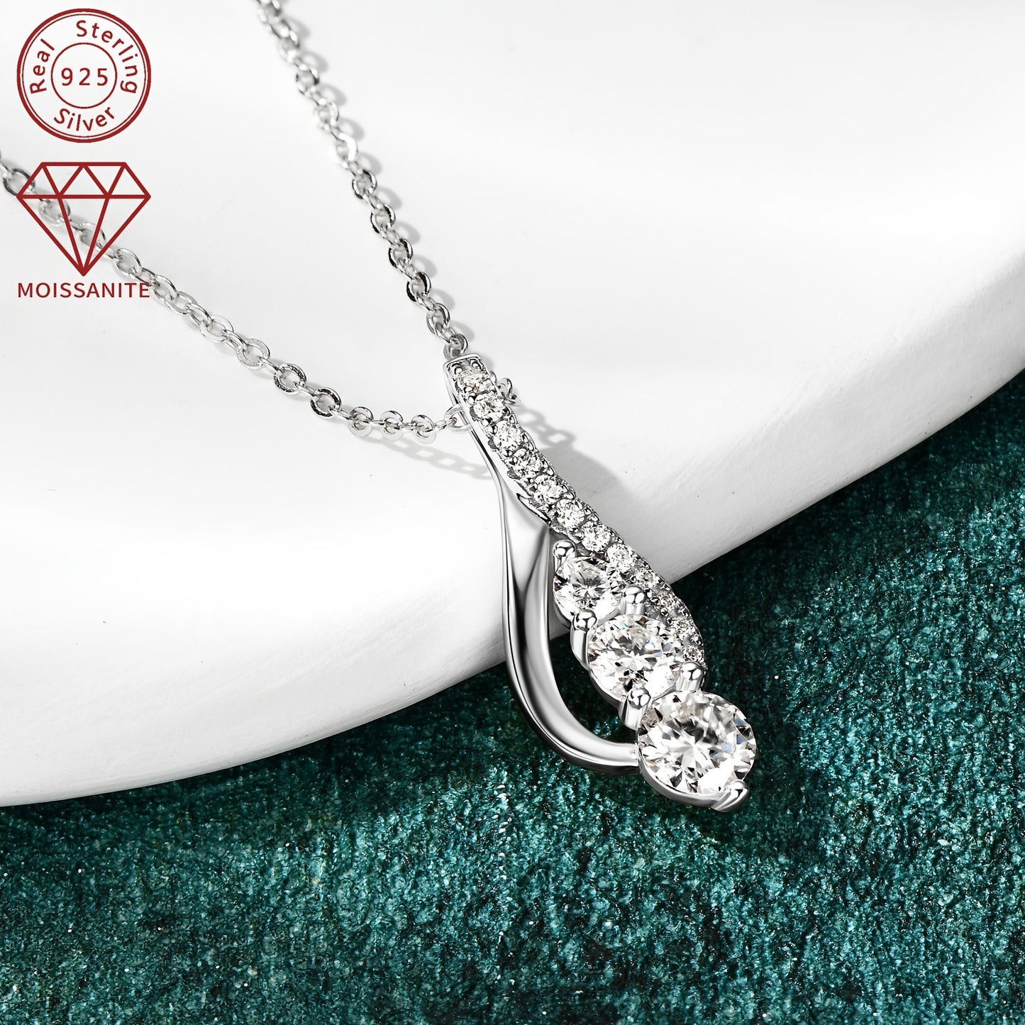 Infinity 1ct Moissanite Pendant Necklace