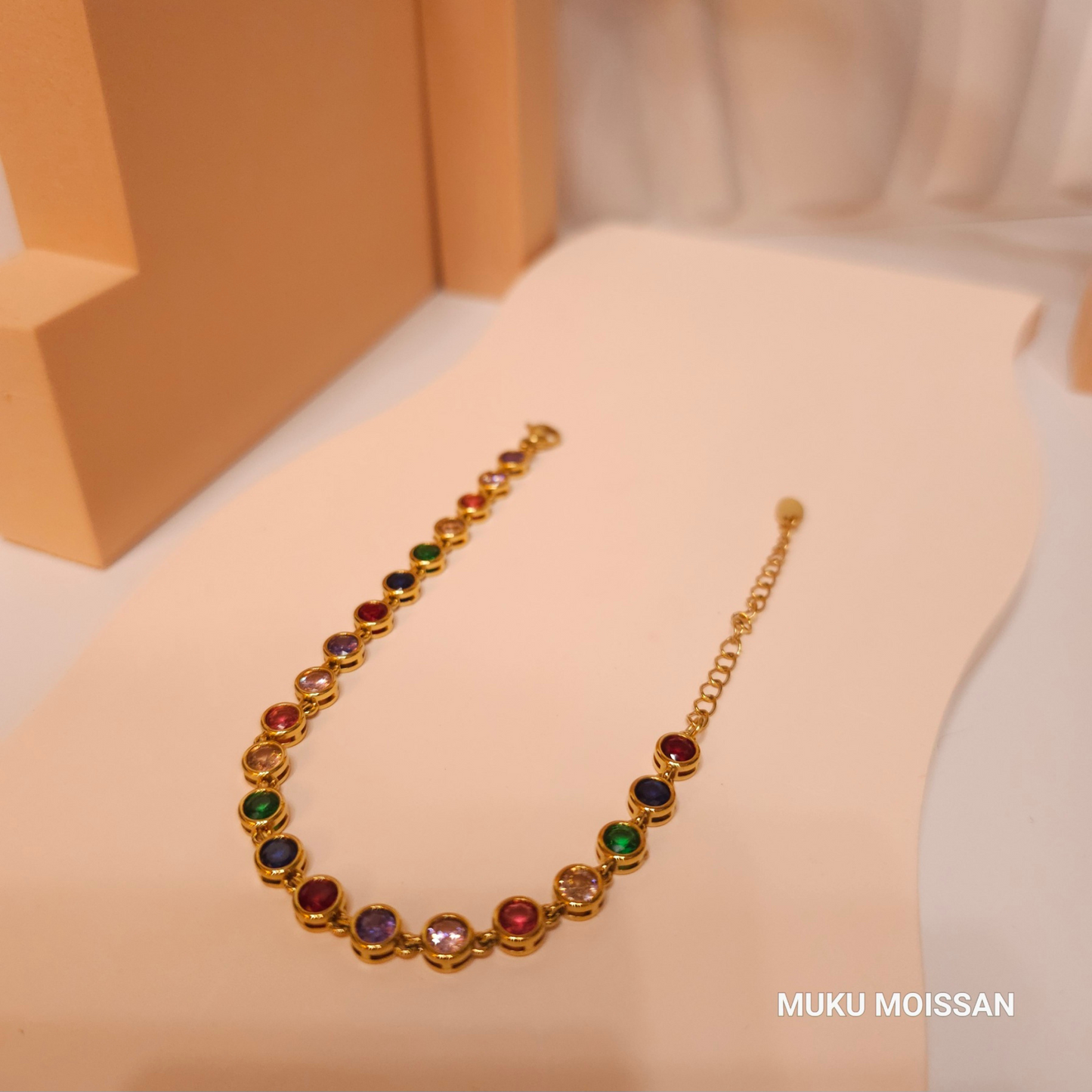 Prism Rainbow Bubble Bead Bracelet