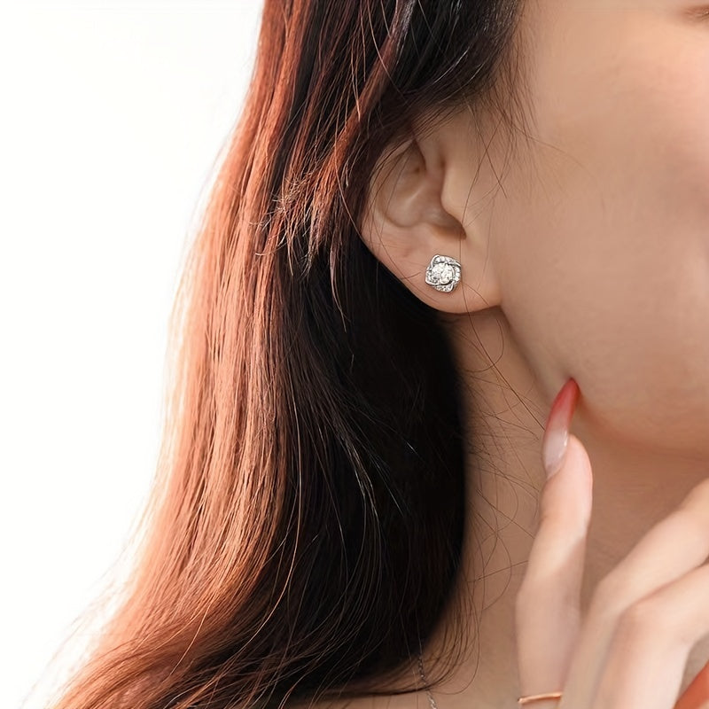 S925 Moissanite Vintage Stud Earrings