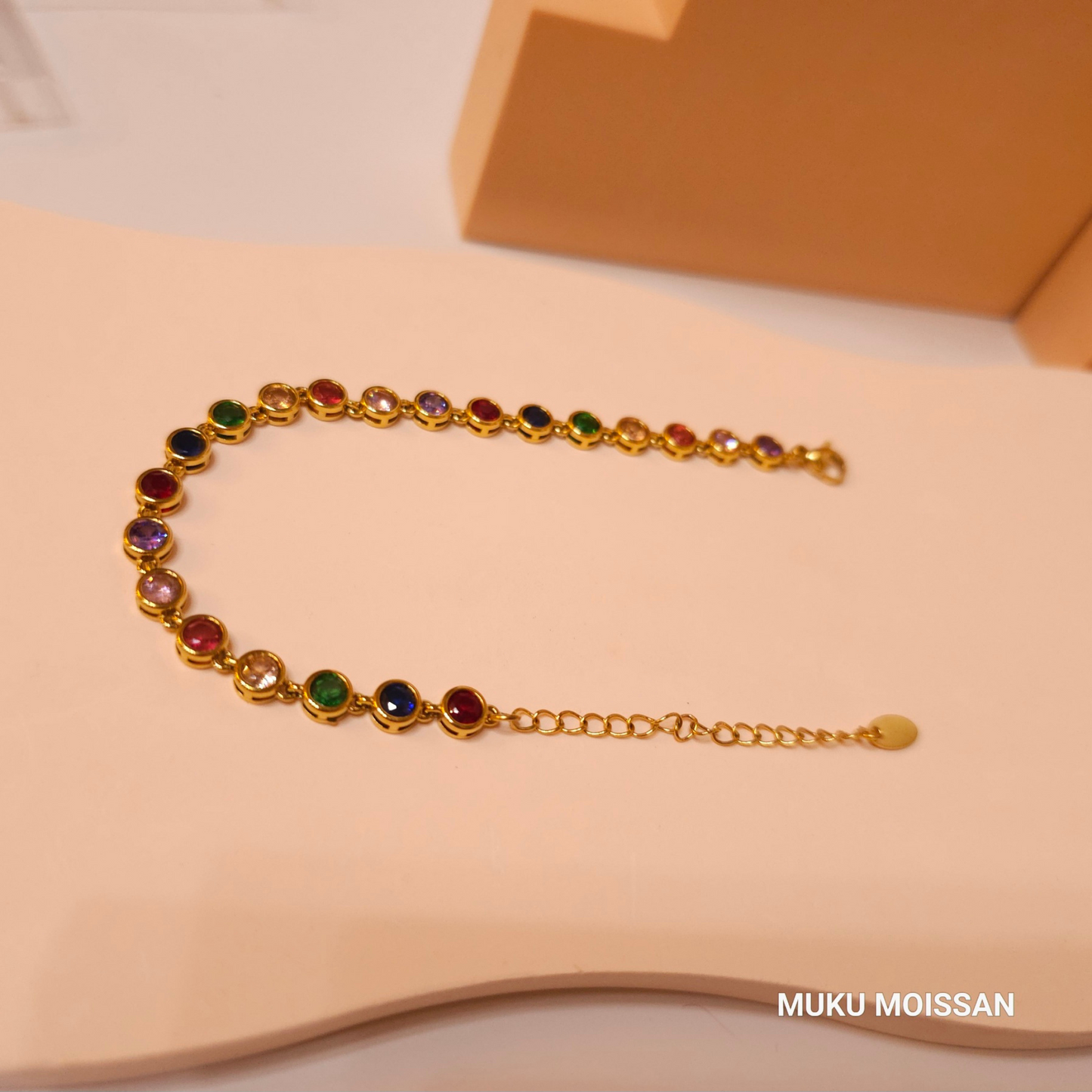 Prism Rainbow Bubble Bead Bracelet