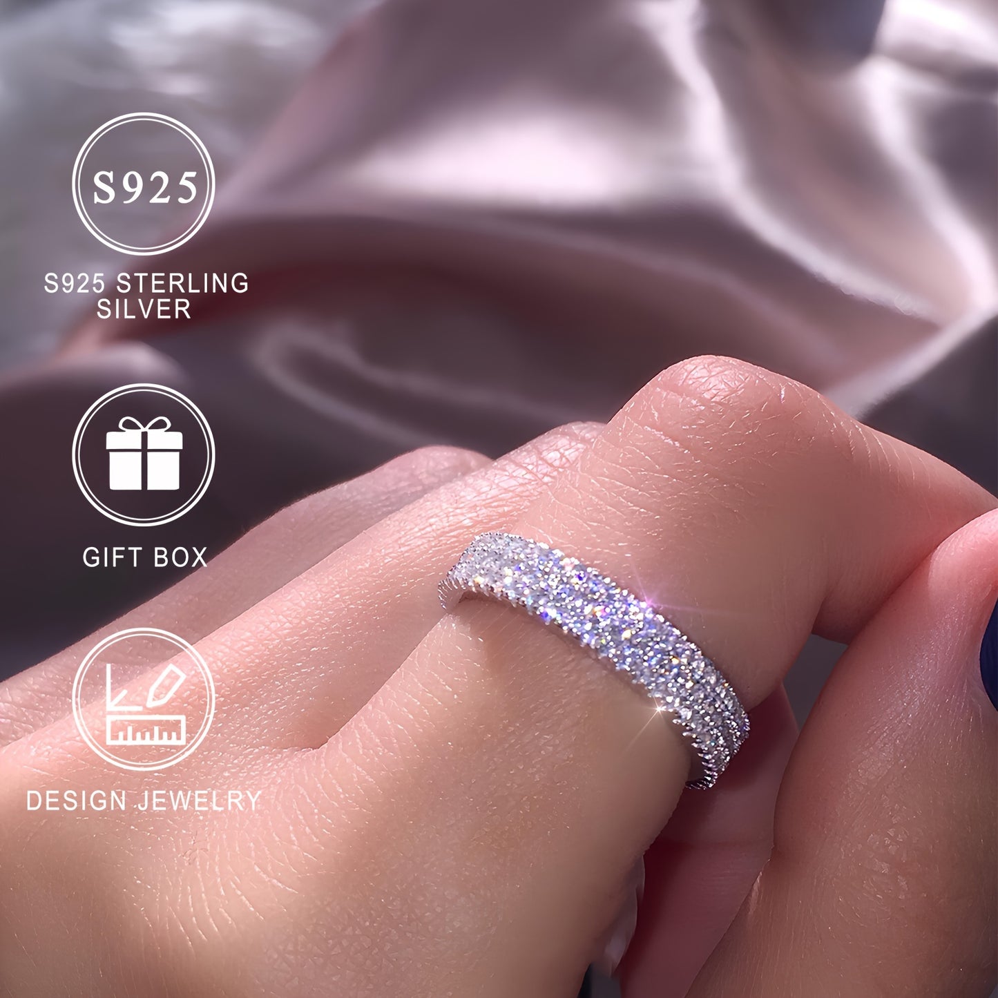 S925 Classic Row Ring