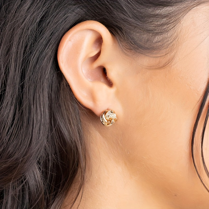 S925 Knot Stud Earrings