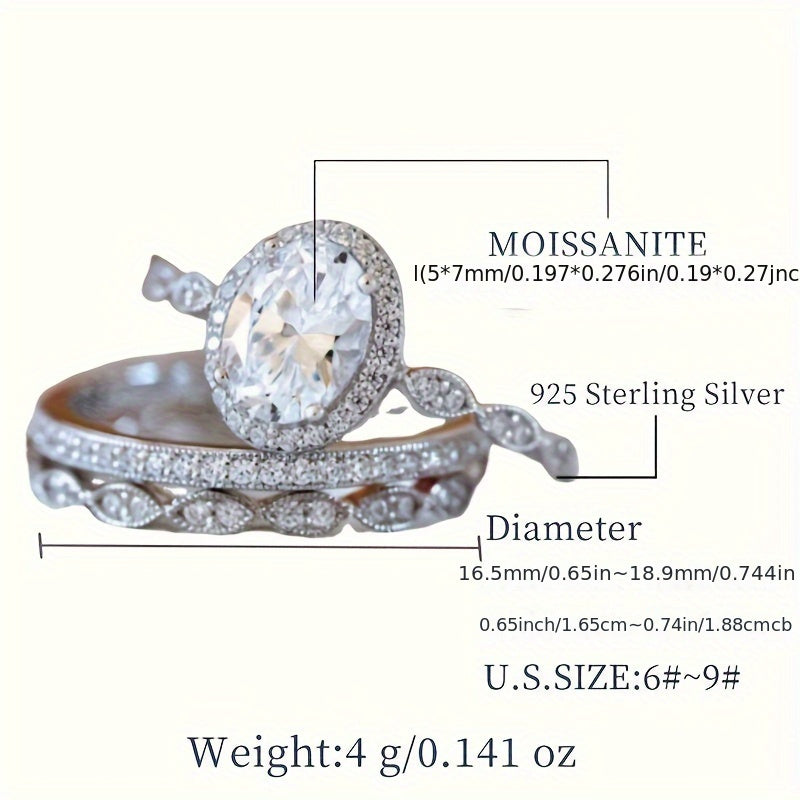 S925 1ct Moissanite Rings