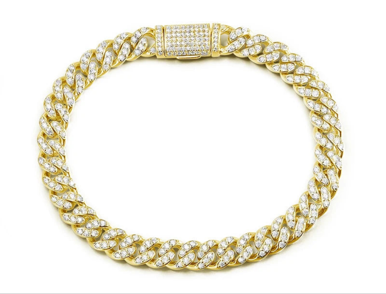 Hip Hop Cuban Chain Zirconia Bracelet