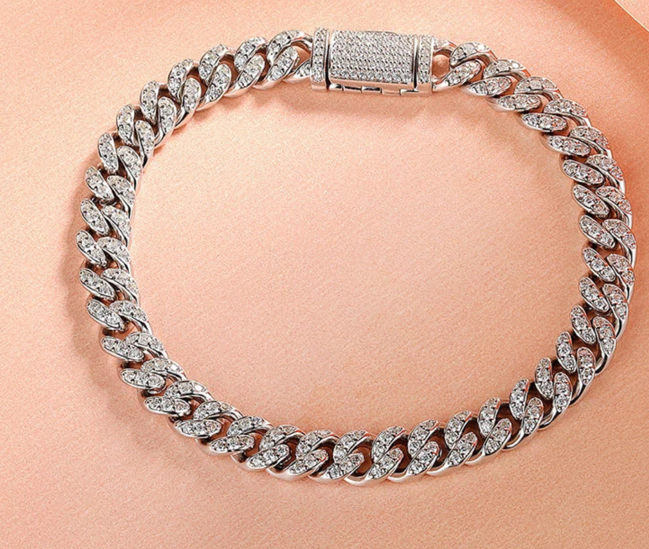 Hip Hop Cuban Chain Zirconia Bracelet