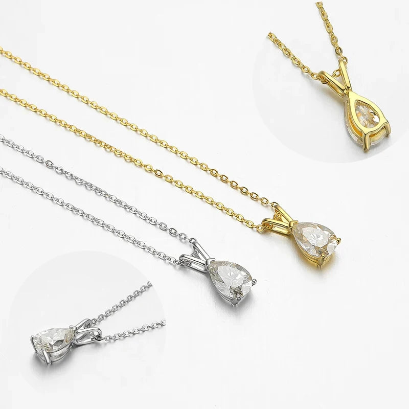 Orla Pear Moissanite Pendant Necklace