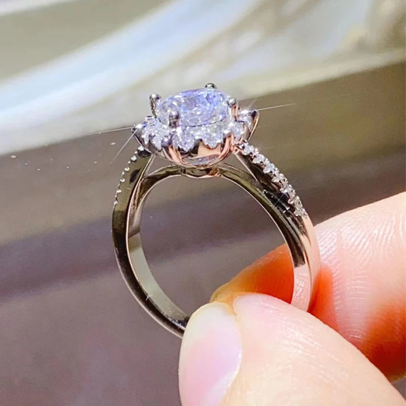 Calista Love Round Moissanite Ring