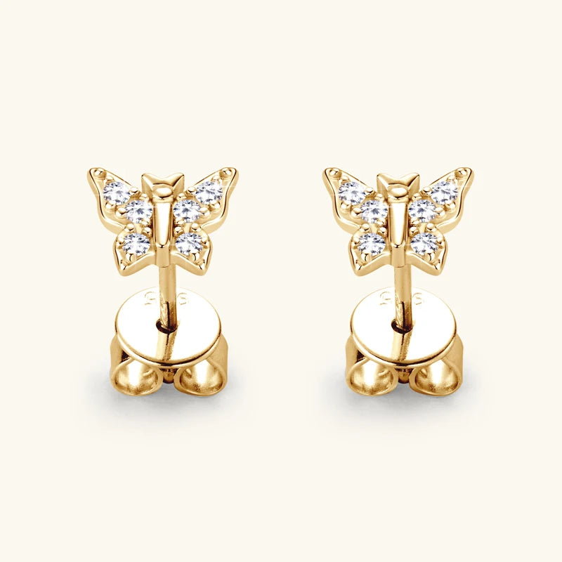 Daily Jewelry 蝴蝶莫桑石耳環