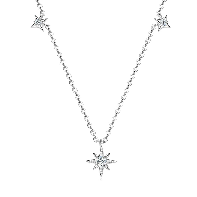 Lucky Star Dazzling Moissanite Necklace