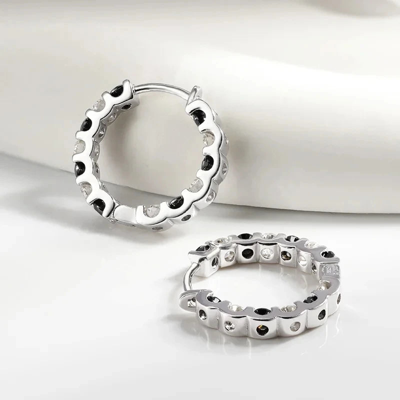 Caroline Moissanite Hoop Earrings
