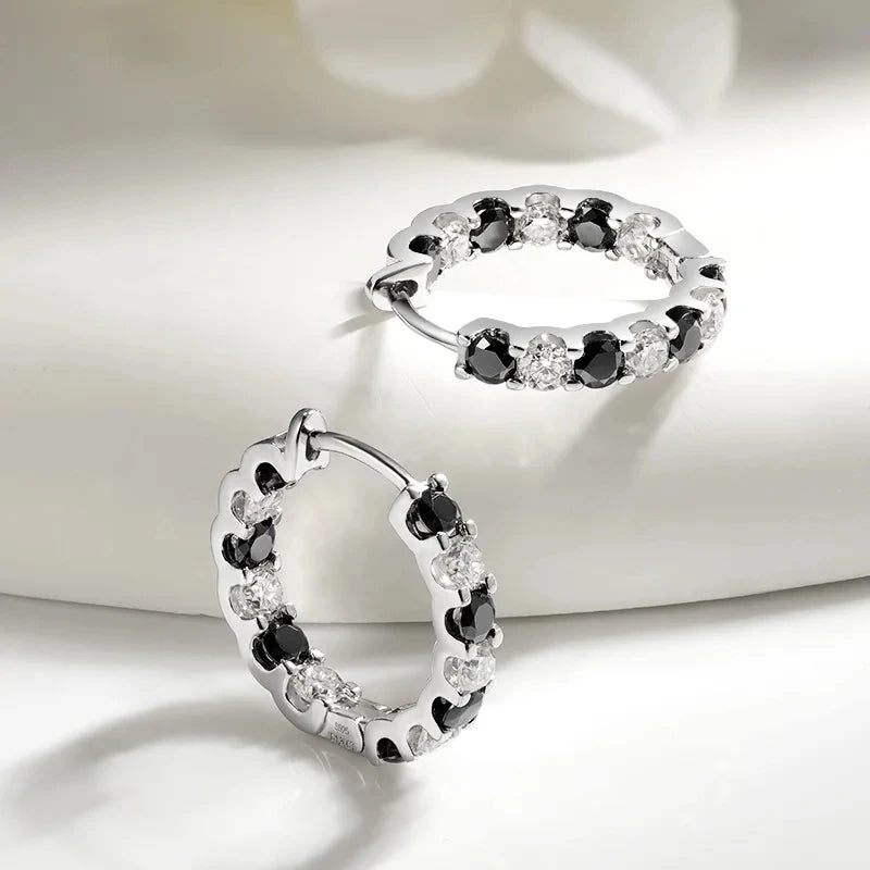 Caroline Moissanite Hoop Earrings