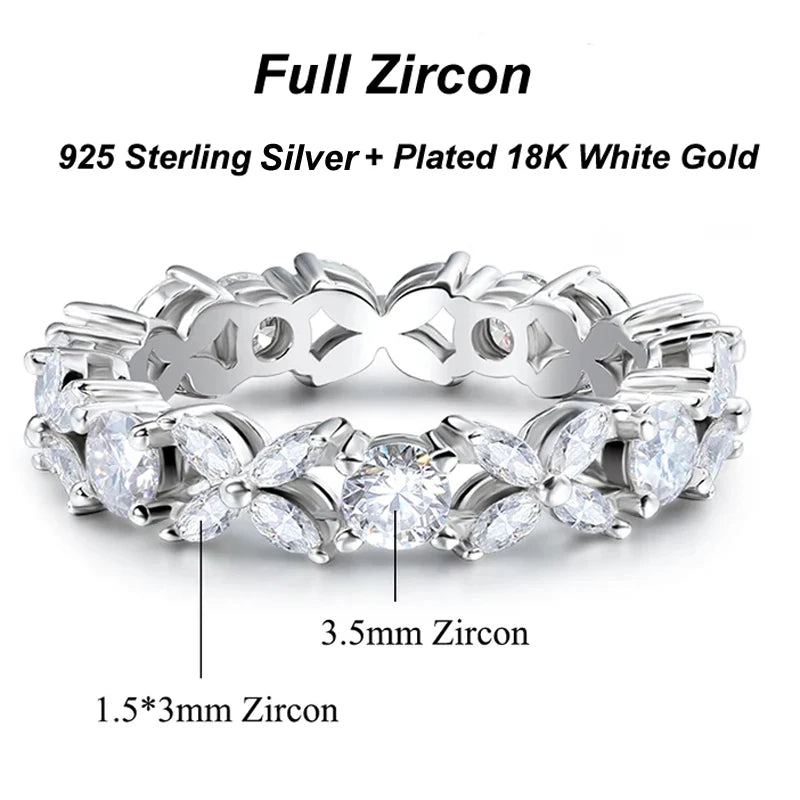 Maureen Moissanite Row Ring