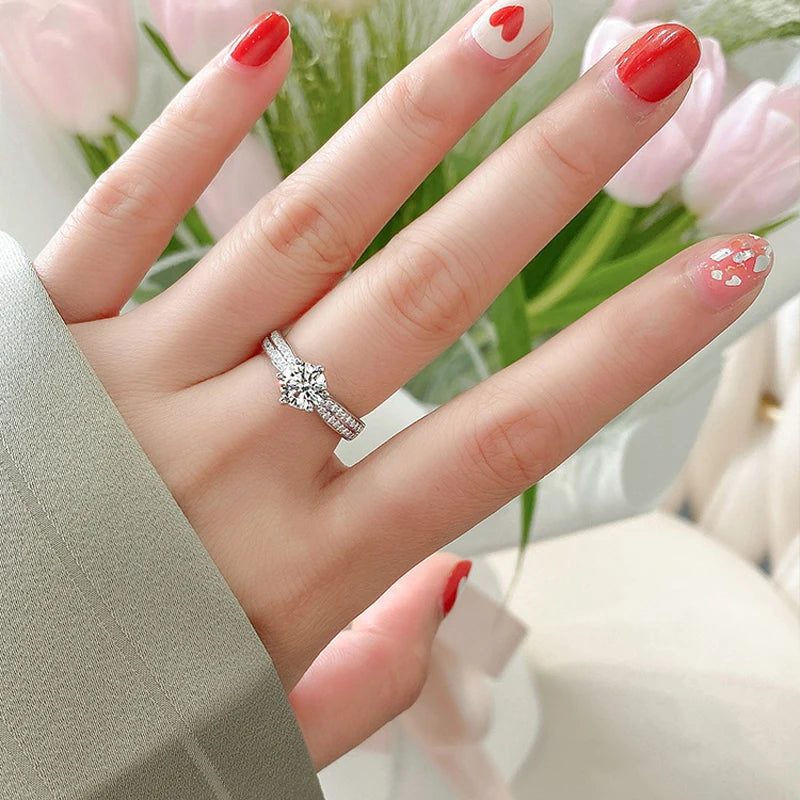 925 Luxury Moissanite Ring