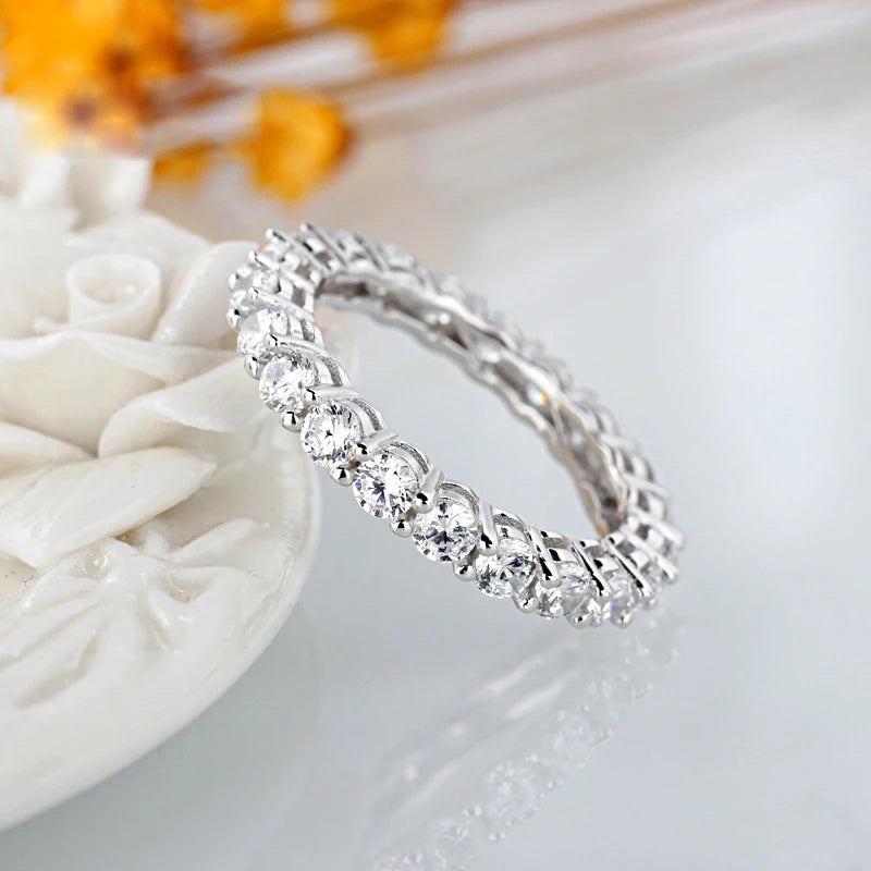 925 Moissanite Row Ring