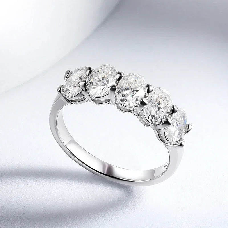 Marian Oval Moissanite Ring