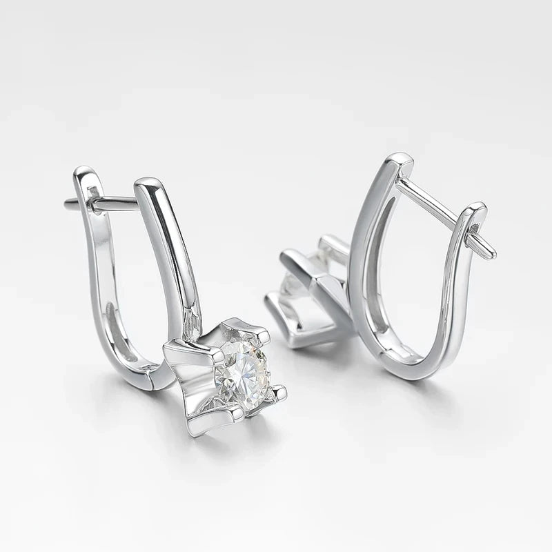 Leona Moissanite Hoop Earrings