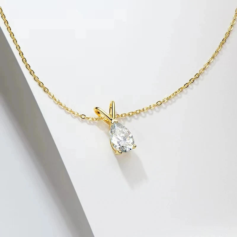 Orla Pear Moissanite Pendant Necklace