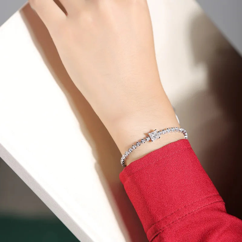 Princess 1ct Moissanite Tennis Bracelet