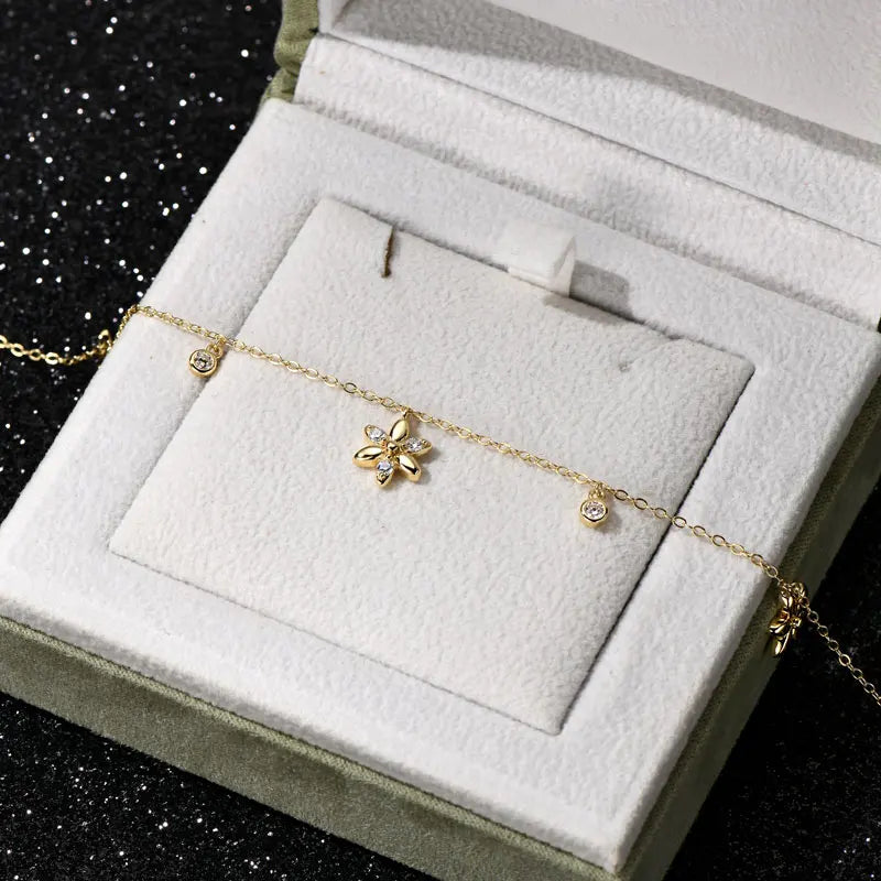 Petal Flower Moissanite Bracelet