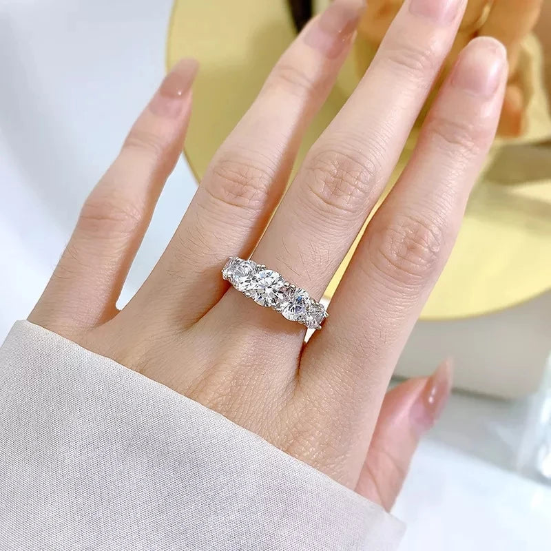 Five Stone tcw3.6ct Moissanite Ring