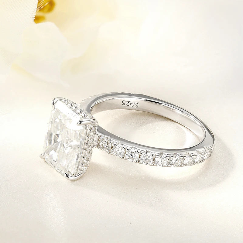 Radiant Emerald Moissanite Ring
