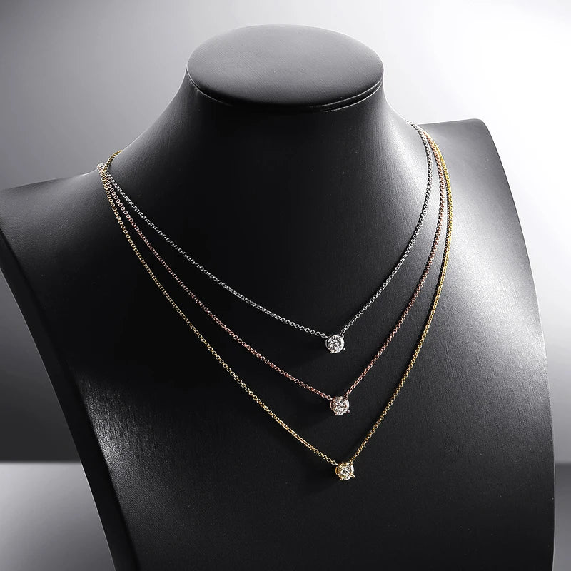 Jill Daily Moissanite Pendant Necklace