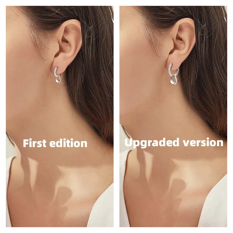 Gold Plated Moissanite Hoops Earrings