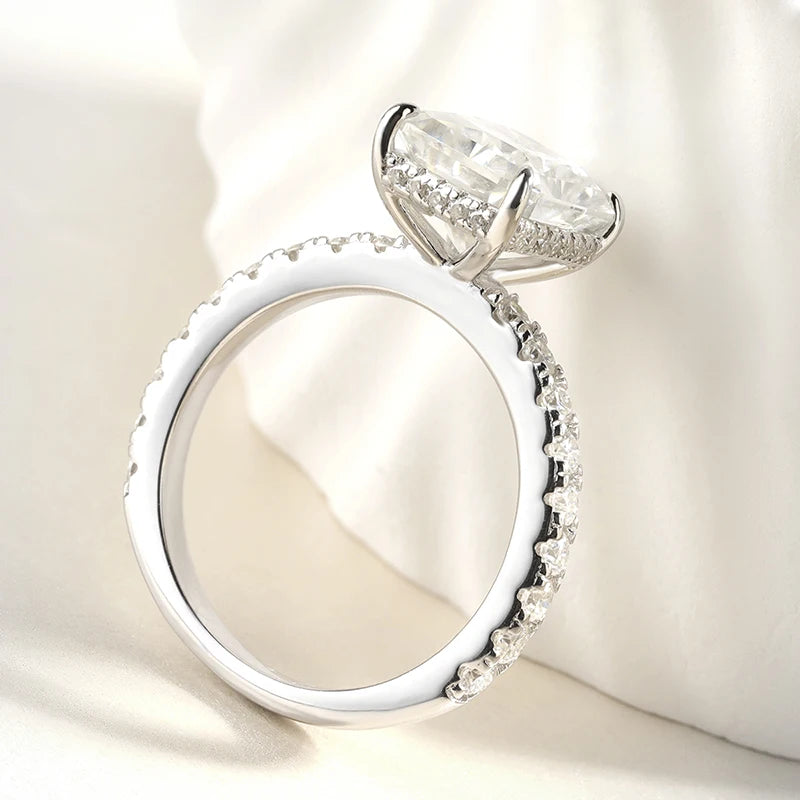 Radiant Emerald Moissanite Ring