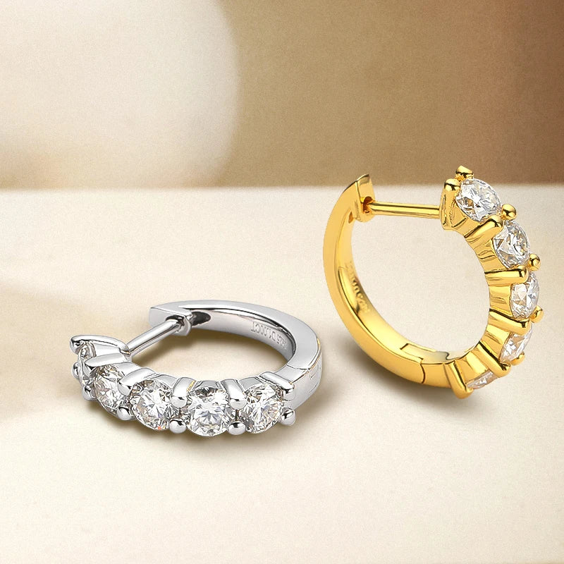 Mignon Moissanite Hoop Earrings