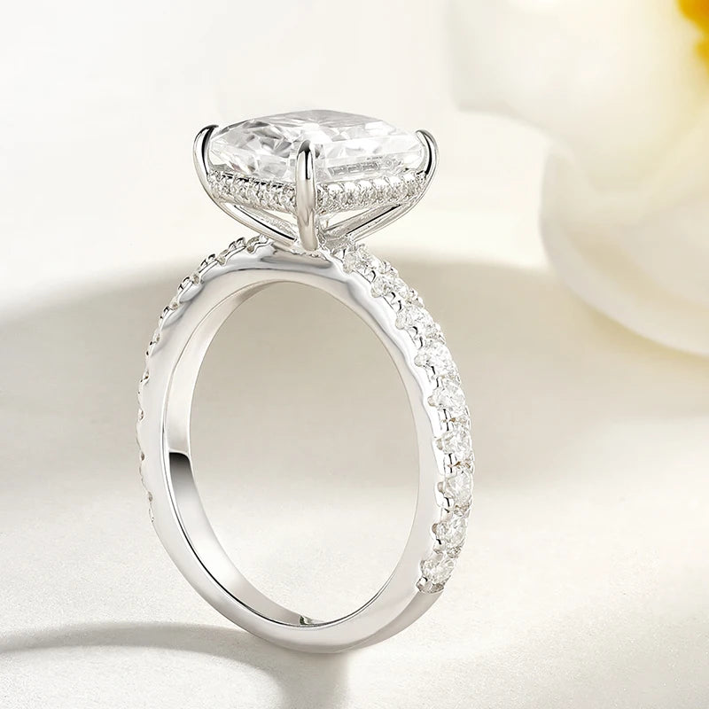 Radiant Emerald Moissanite Ring