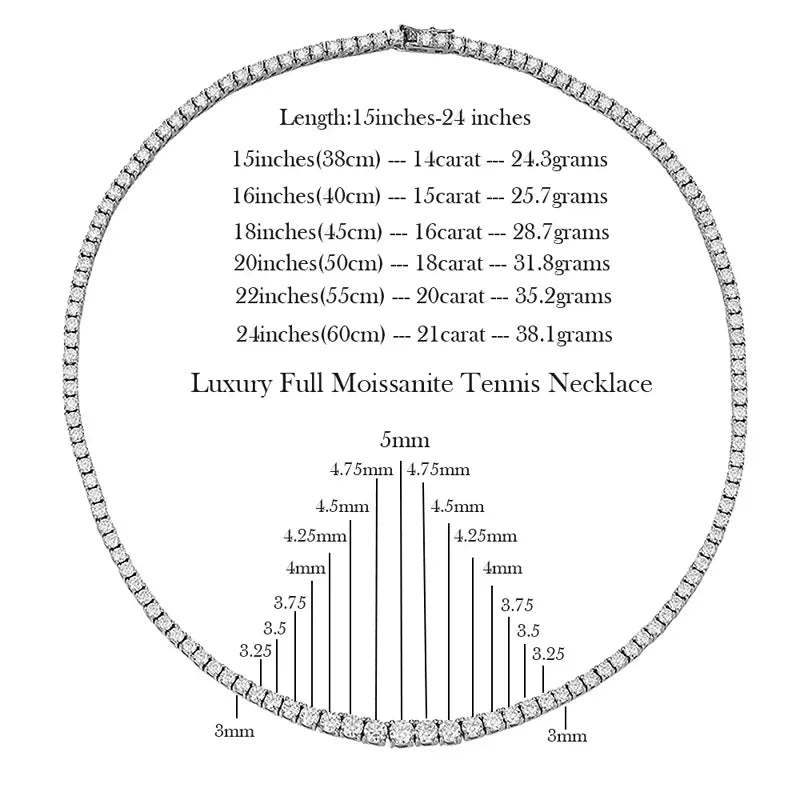 Luxury Moissanite Tennis Necklace