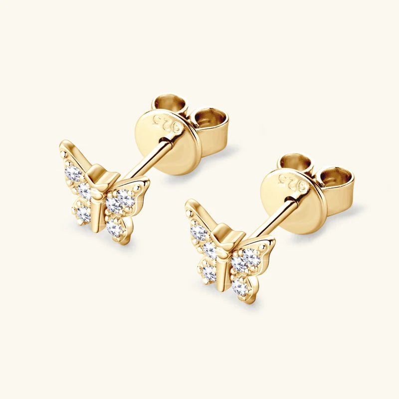 Daily Jewelry 蝴蝶莫桑石耳環