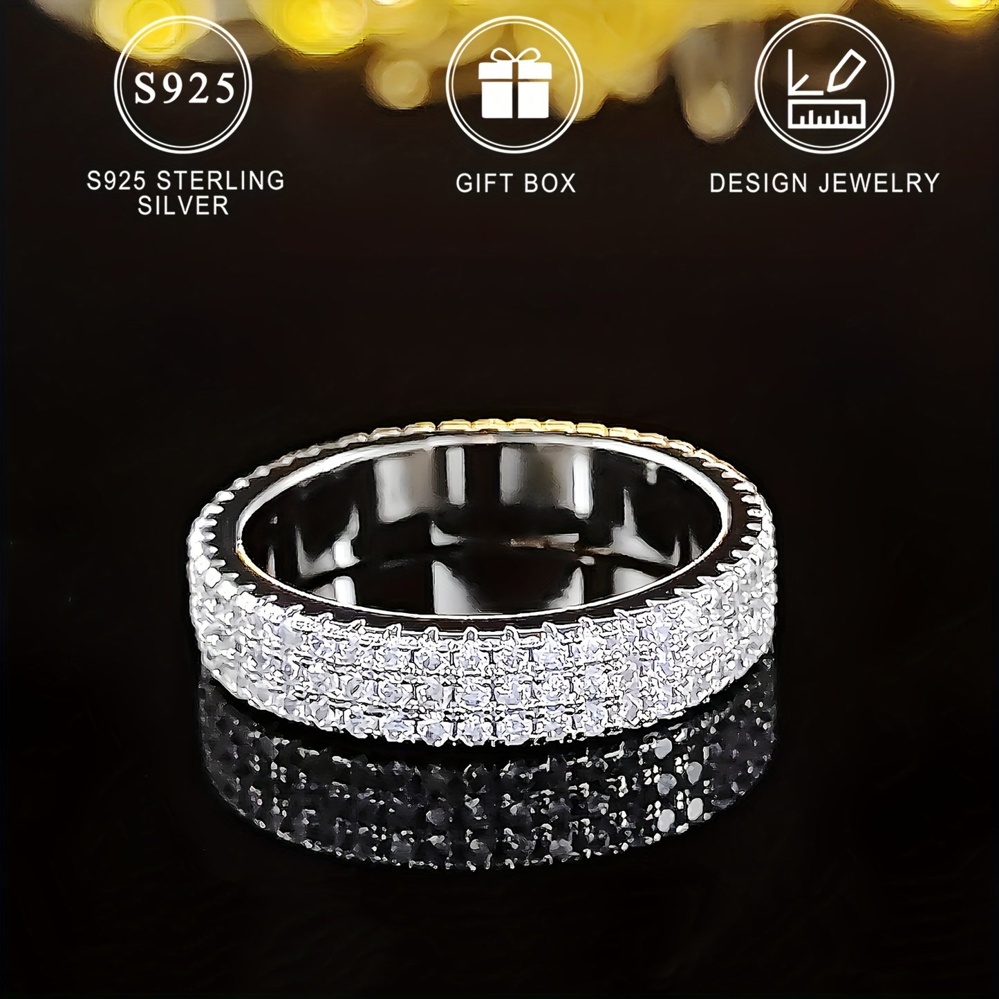 S925 Classic Row Ring