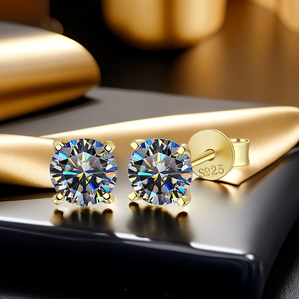 S925 0.3/0.5/1/2/3ct 耳環