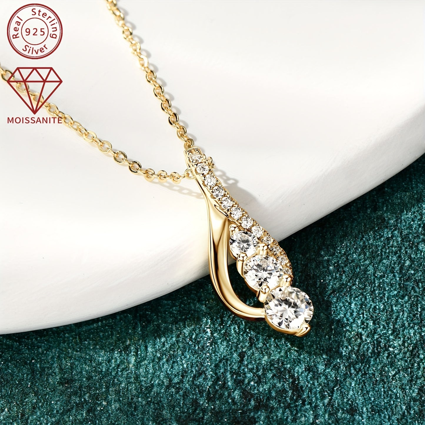 Infinity 1ct Moissanite Pendant Necklace