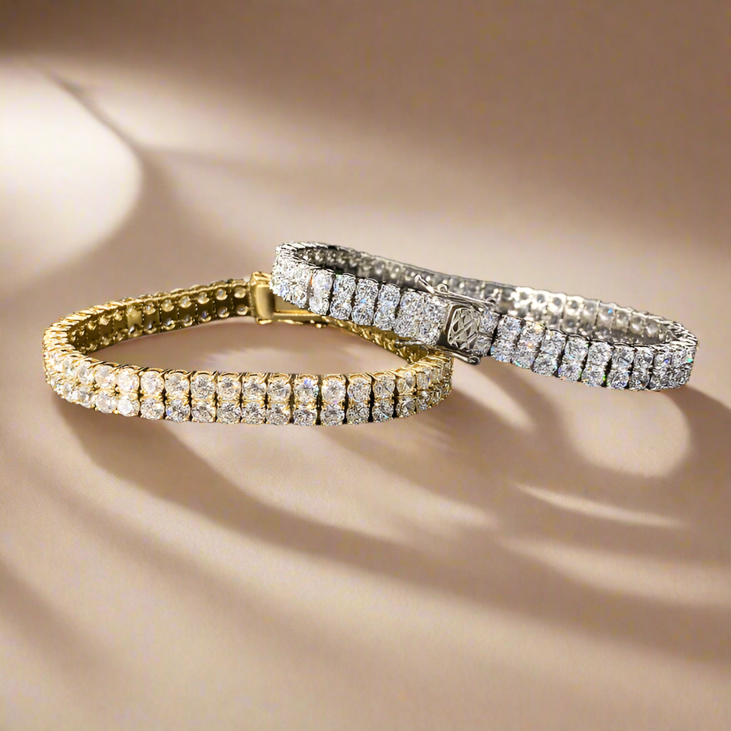 Classic Double Row Moissanite Tennis Bracelet