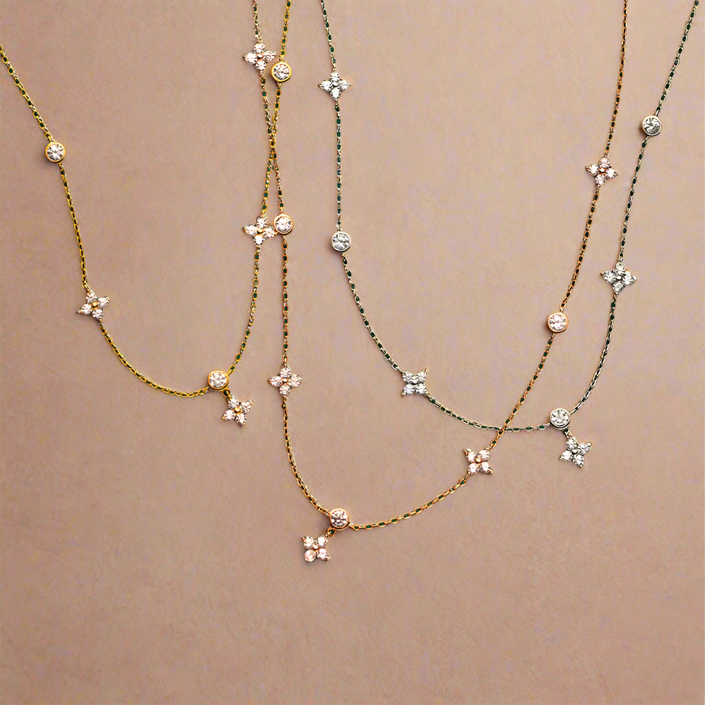 Flower Moissanite Chain Bracelet