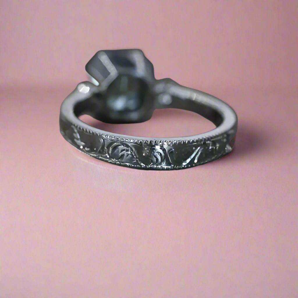 S925 Asscher Zirconia Ring
