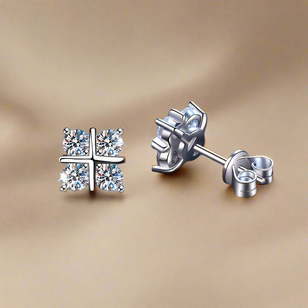 S925 Moissanite Stud Earrings