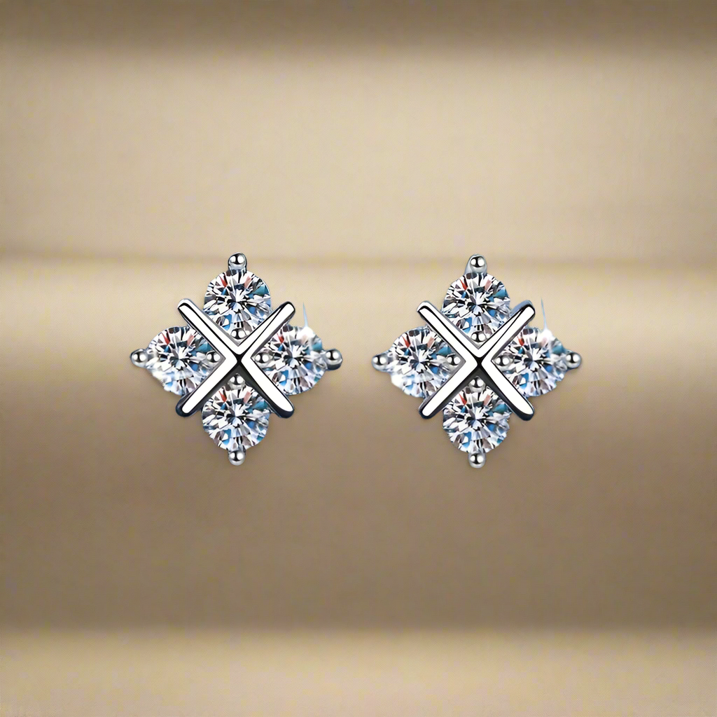 S925 Moissanite Stud Earrings
