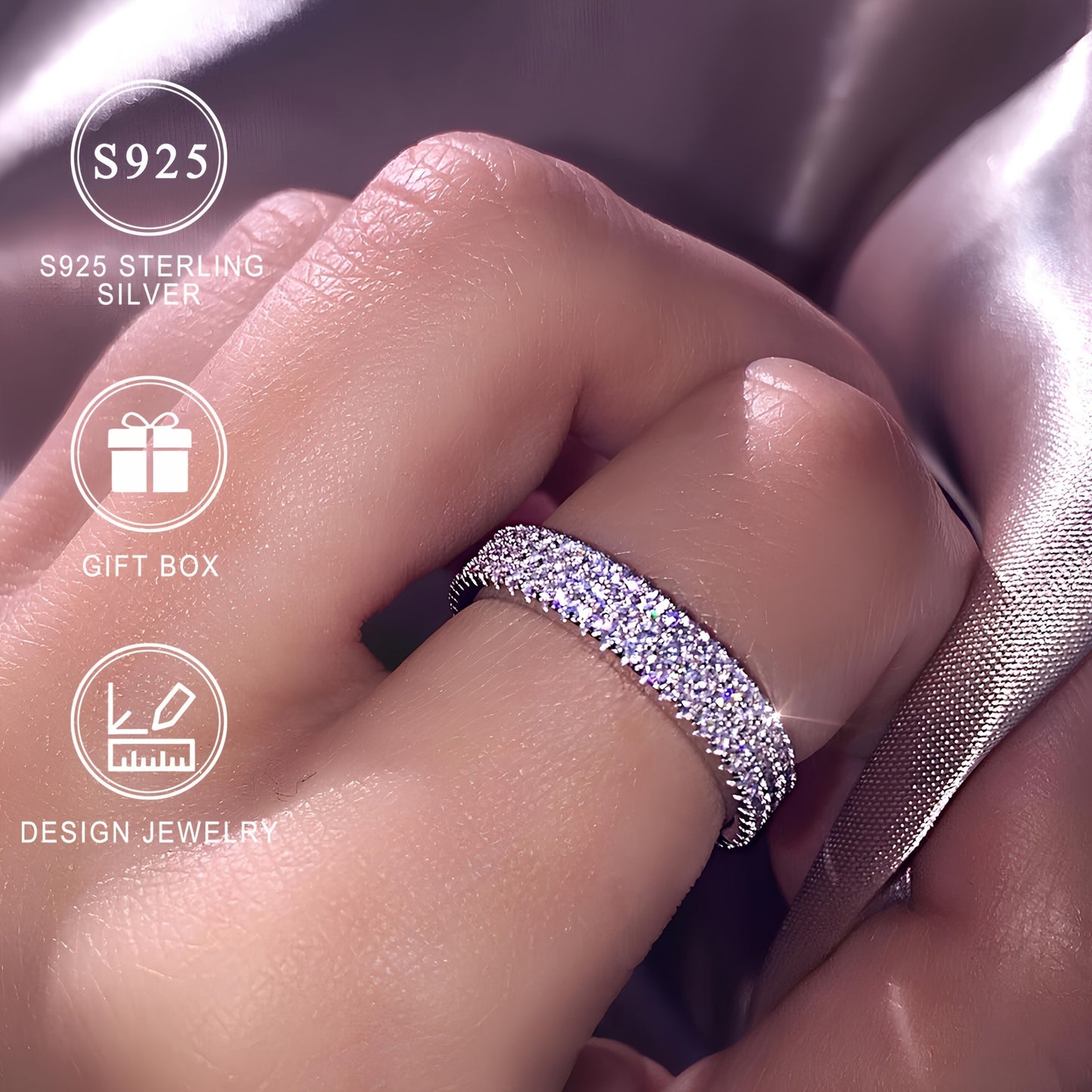 S925 Classic Row Ring
