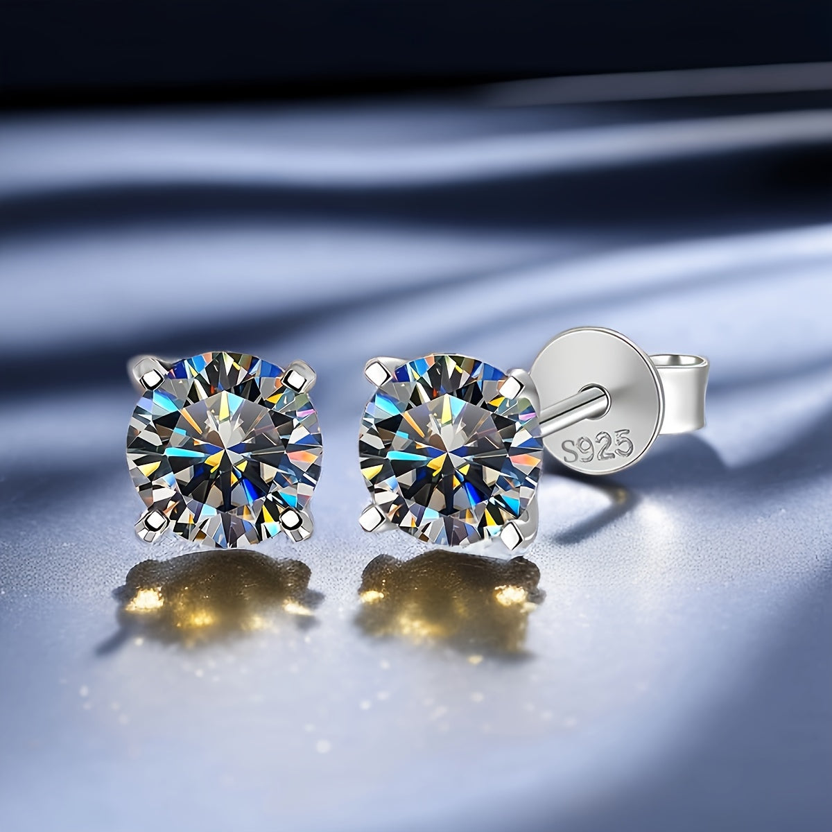 S925 0.3/0.5/1/2/3ct 耳環