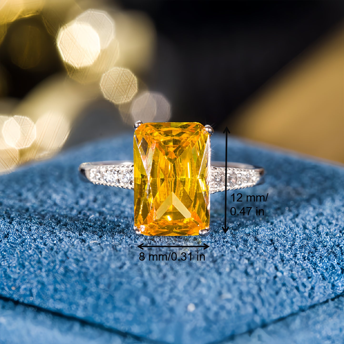 S925 4ct Cubic Zirconia Ring