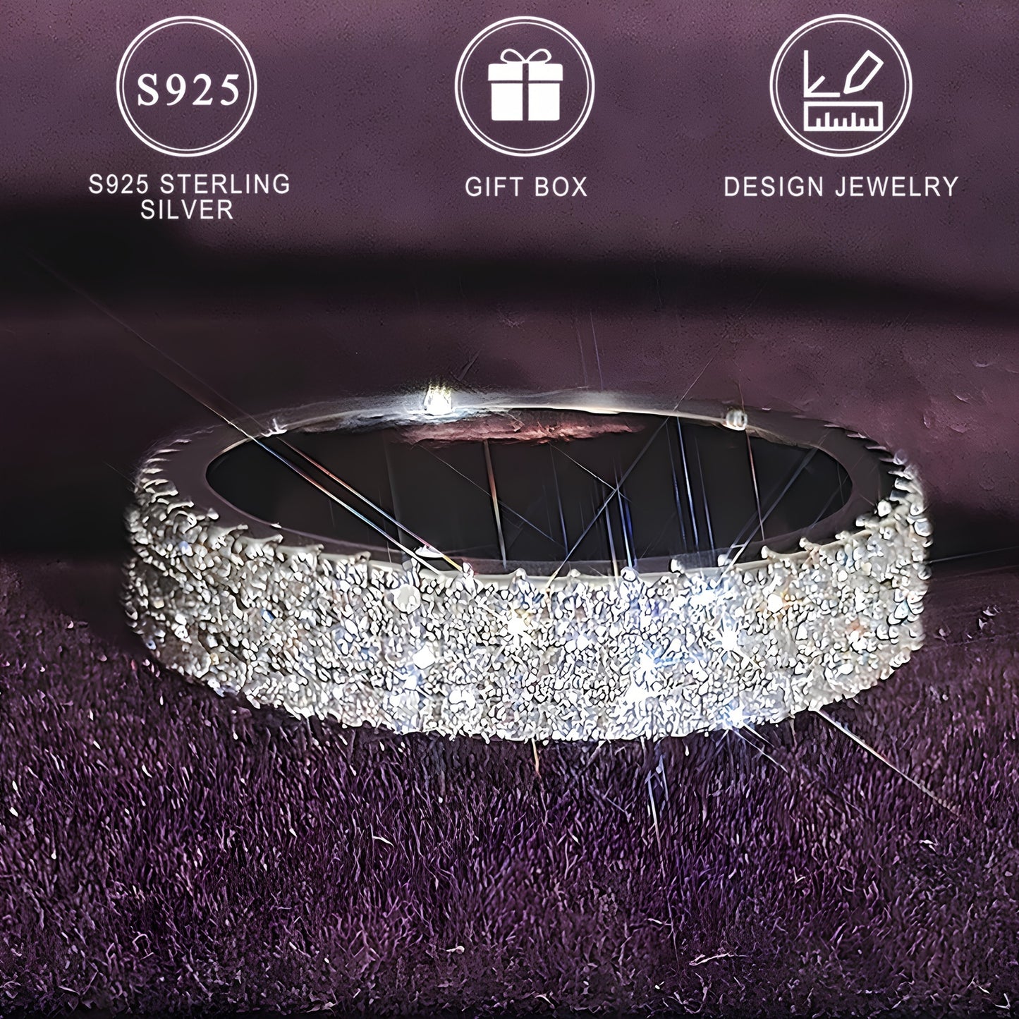 S925 Classic Row Ring